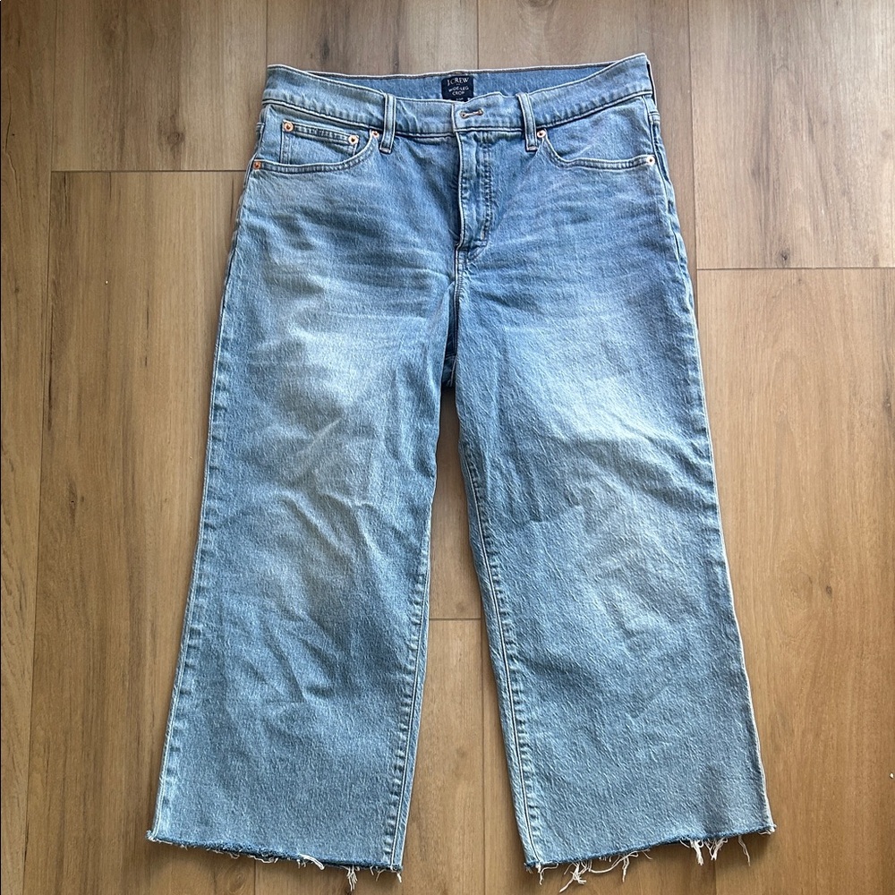 J Crew Wide Leg Crop Jeans